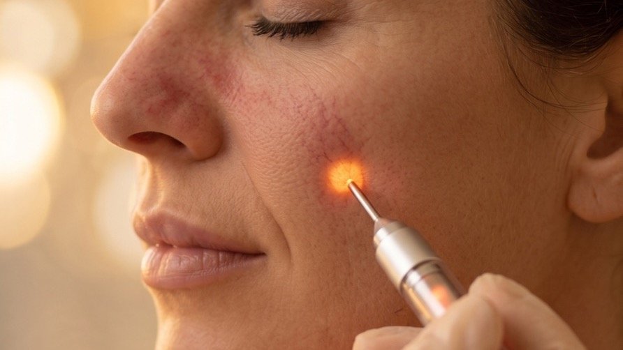 Traitement de la couperose au laser vasculaire au cabinet Épione